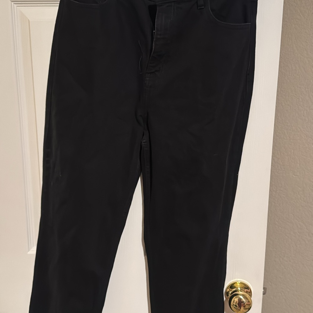 Black Straight-Leg Pants